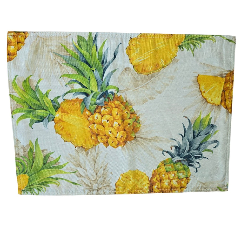 Pineapple Placemats Set of 4 Tropical Kitchen Table Linen Home‎ Decor